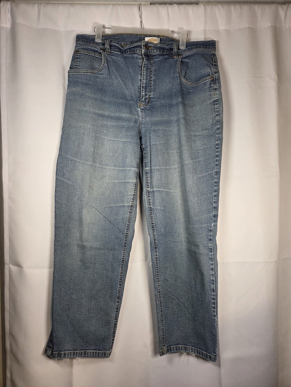 Talbots Straight Leg Blue Denim Stretch Jeans Women's Size 16 Petite